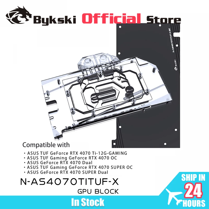Bykski Gpu Block Uso Per Asus Tuf Rtx 4070Ti 12G Gaming / 4070 Super Dual Video Card Radiatore Di Raffreddamento Ad Acqua N-As4070Tituf-X