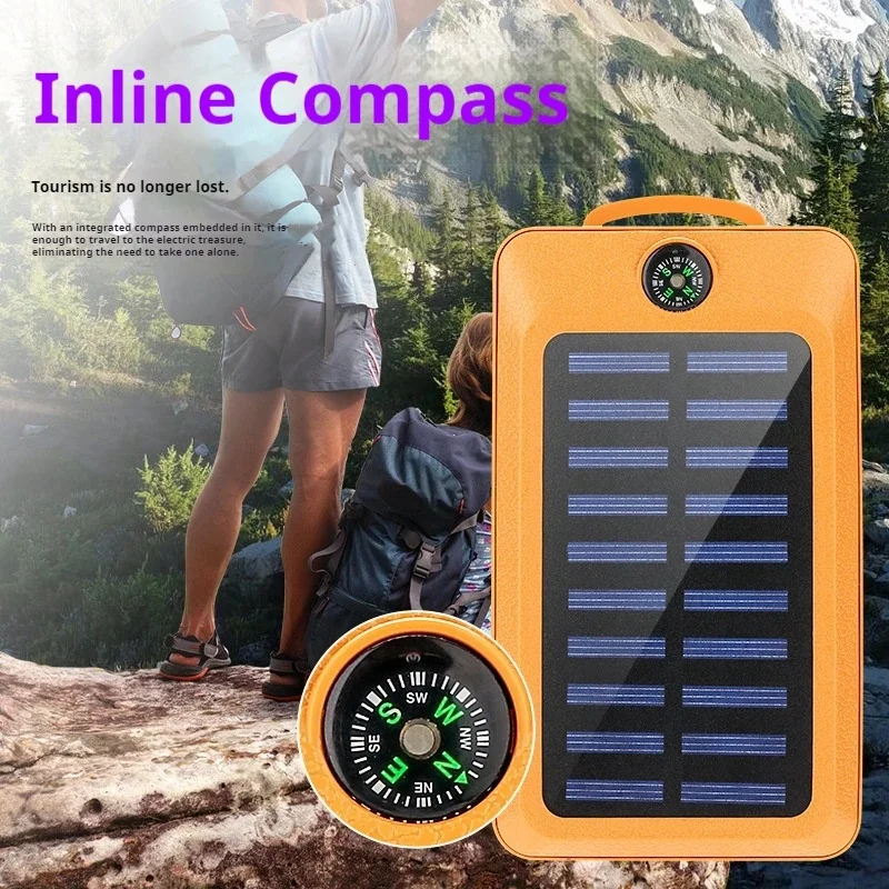 50000mAh Power Bank Fast Charging Outdoor Large Capacity External Battery Solar PowerBank Flashlight For iPhone Xiaomi Samsung 4