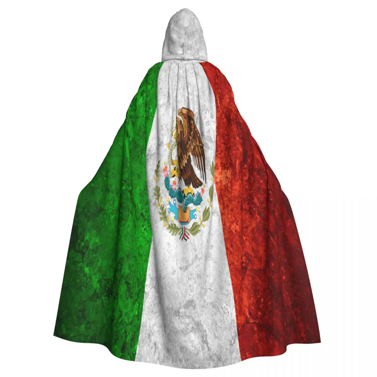 Lange Cape Mantel Mexicaanse Vlag Op Vintage Capuchon Mantel Jas Herfst Hoodies