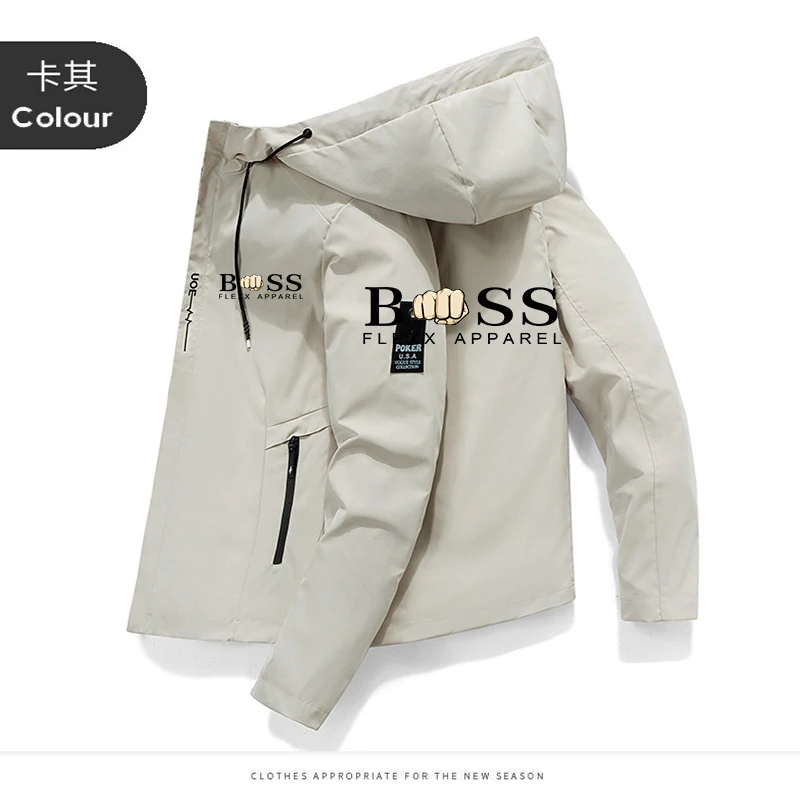 

2024 New Spring And Autumn Brand Men's Windproof Zipper Jacket Casual High Quality Hooded Baseball Jacket Outdoor Sports Men's j