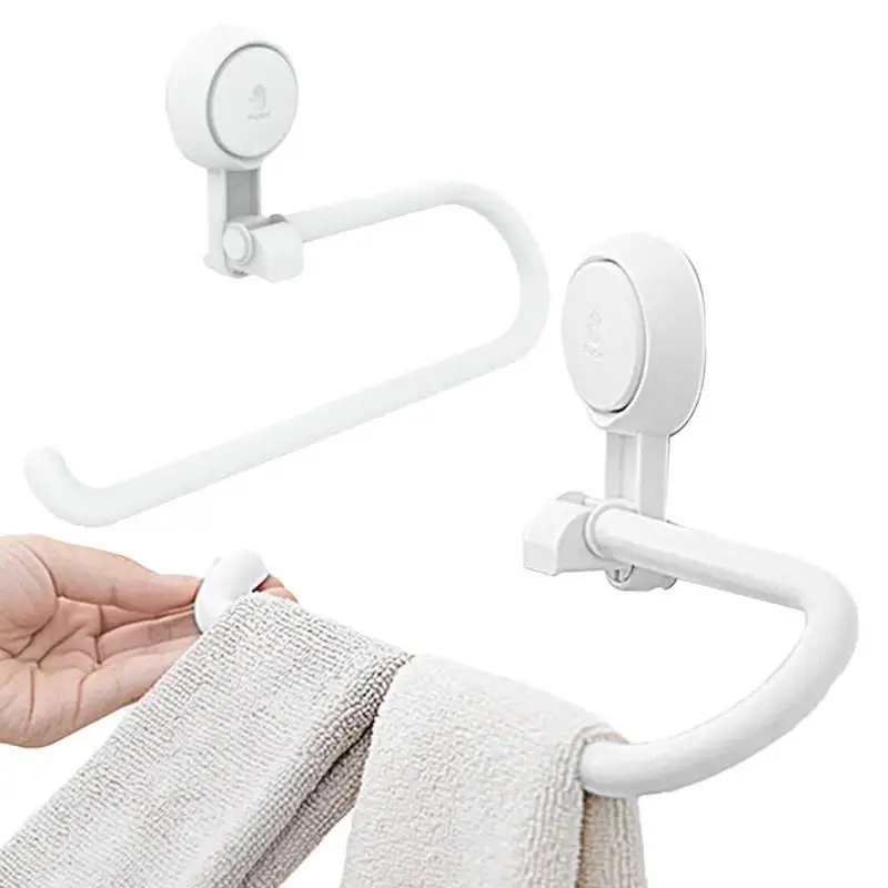 

Towel Rack Wall Mounted Bathroom Towel Bar Hanging Holder Kitchen Cabinet Bathroom Towel Rag Rack No Drilling Roll Paper Racks