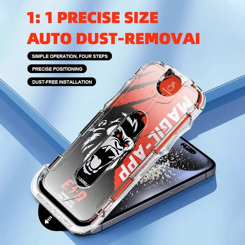 HOCE 8K Full Cover Screen Protector For iPhone 16 Pro Max 15 14 13 12 Pro Privacy Tempered Glass Anti Spy Film Deliver Mount Aid - Image 3