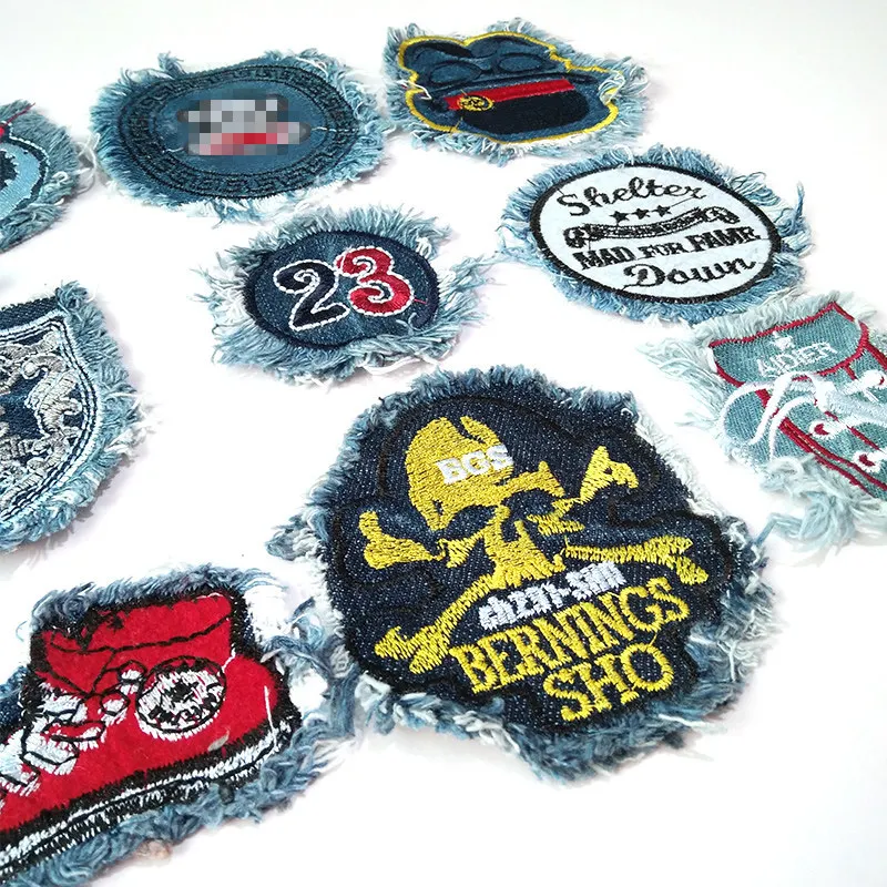 1 piece small size Need hand-sewn cloth stickers, denim patch stickers ...