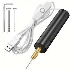 Compact Electric Drill for Jewelry Making and Crafting (Black)