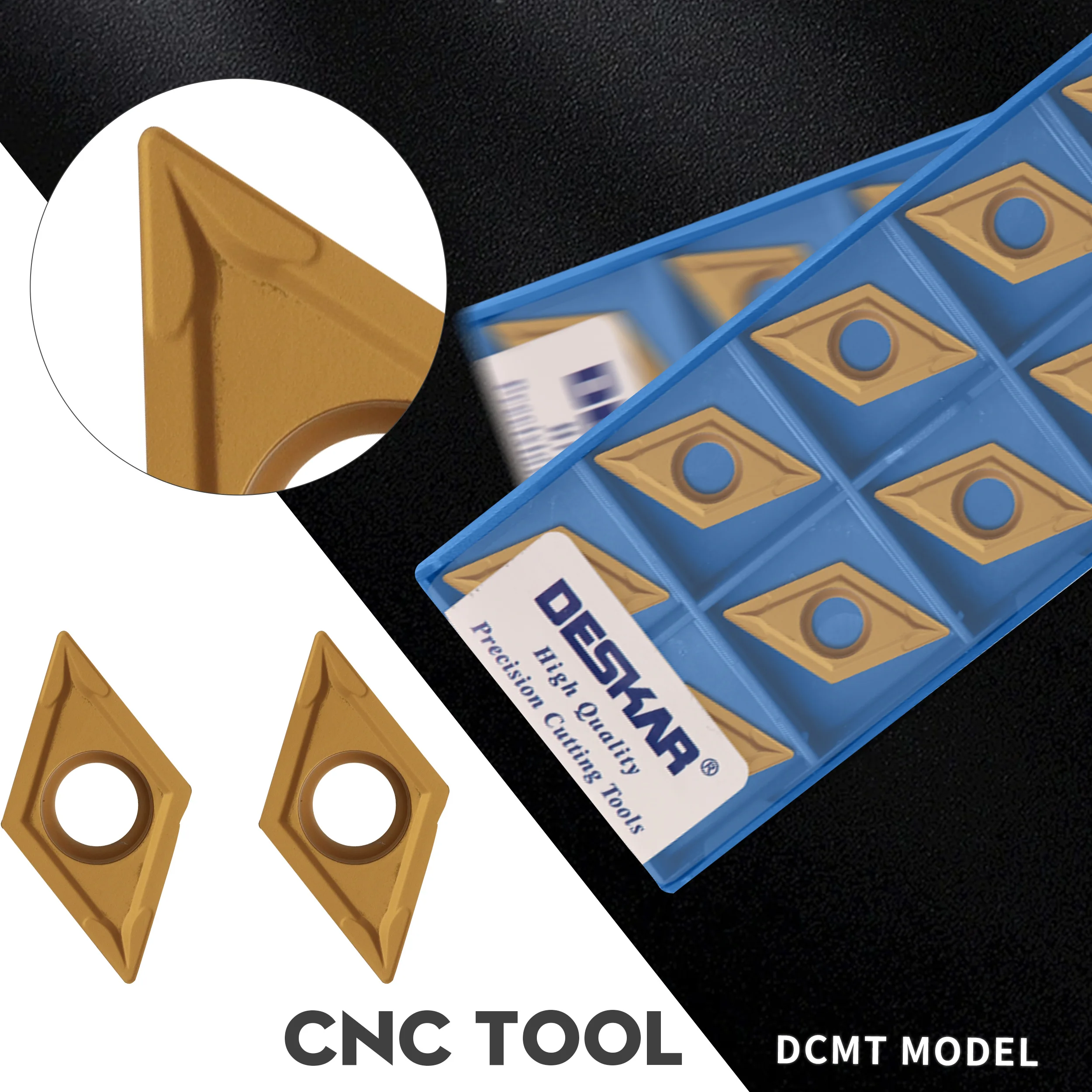 DCMT11T304 LF9018 DCMT11T308 LF9018 Internal Turning Tools Carbide Inserts CNC Lathe Tools Cutting Blade , For Processing Steel dcmt11t304 hmp 3030 dcmt11t308 internal turning tool carbide inserts cnc cutting tools high quality lathe tools