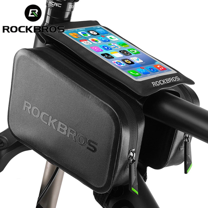 ROCKBROS Bicycle Bag Rainproof Touch Screen Phone Top Tube Bag MTB