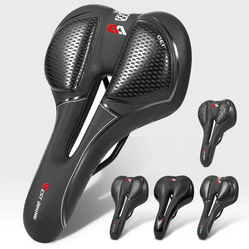

Bicycle Seat Saddle MTB Road Bike Saddle Mountain Bike Racing Saddle PU Breathable Soft Seat Ergonomic Cushion