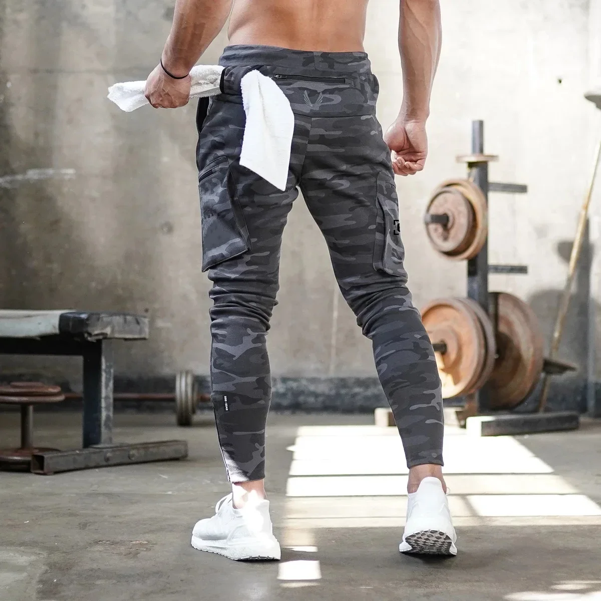 Brother European Style Outdoor Sports Men's Cargo Pants Running Training Elastic Pants Skateboarding Long