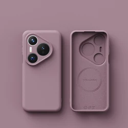 Premium Soft Liquid Silicone Magnetic Case - Luxurious Protection with MagSafe Compatibility for Huawei nova 14 Ultra (Black Currant)