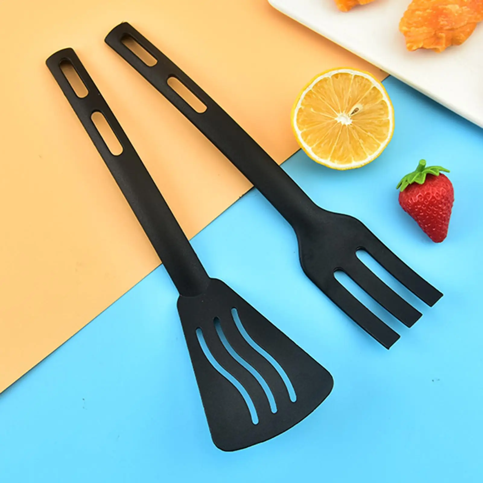 3-Piece Nonstick Kitchen Utensil Set with Comfortable Handles - Ideal for Cooking, Camping, and Hiking