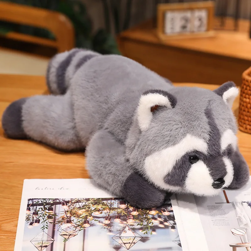 40/55/65 Kawaii Fox Little Raccoon Plush Pillow Limbs Increase Weight Soft Fox Plush Doll Sofa Decorate Holiday Gifts 2