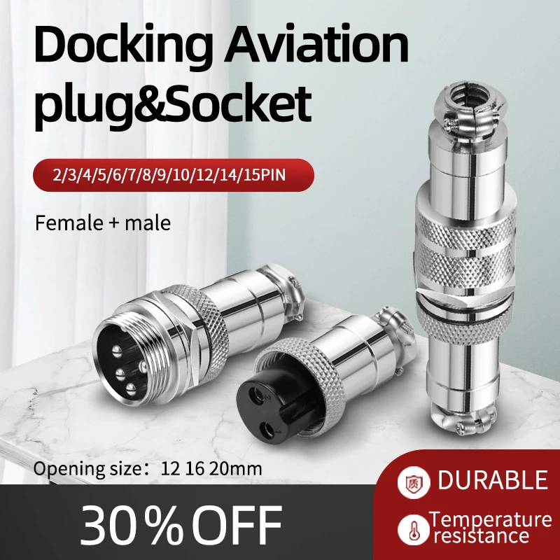 Docking 10 12pin Masculino & Feminino Painel Circular Aviação Conector Bunda Conjunta Tomada 10 100conjunto Gx12 16 20