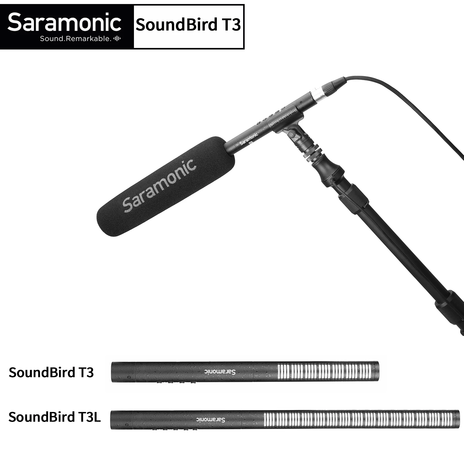 Saramonic SoundBird T3 충격 방지, 방수 및 방진 하드 케이스 번들이있는 샷건 마이크 (2 개 항목)