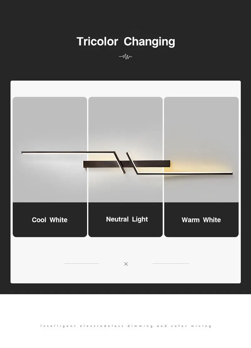 Indoor Schwarz Gold LED Wand Lampen Wand Lichter Für Schlafzimmer Nacht Wohnzimmer Foyer Innen LED Wandleuchter Korridor AC85-265V – Detail 4