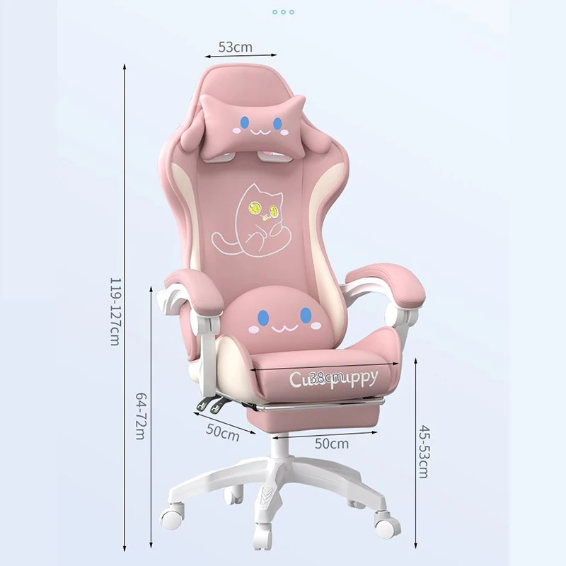 New Animation Gaming Chair Home Office Computer Chair Comfortable Reclining Waterproof  Wear-Resistant PU Leather Gaming Chair 6