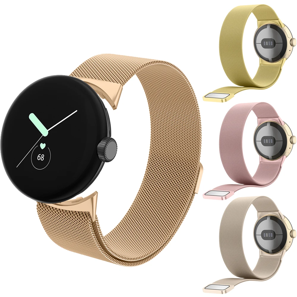 

Metal Magnetic Loop Strap for Google Pixel Watch Band Pixel Watch Metal Band Active Bracelet Replacement Smartwatch Wristbands
