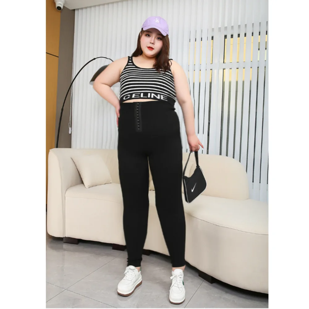 Plus Size Leggings Women Nylon Tight-fitting Pants Female Fitness Seamless  Trousers Xl 2xl 3xl 4xl