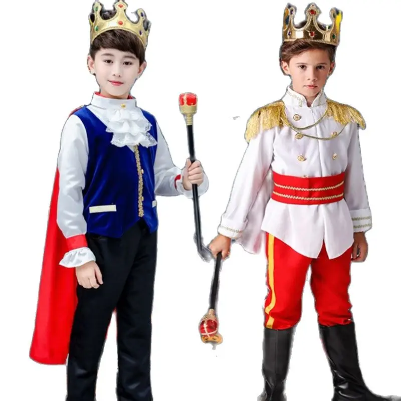 Rei medieval Cosplay para crianças, vestido extravagante, contagem de  imperos, duque, vestido para menino, presente de aniversário, Halloween,  Purim - AliExpress