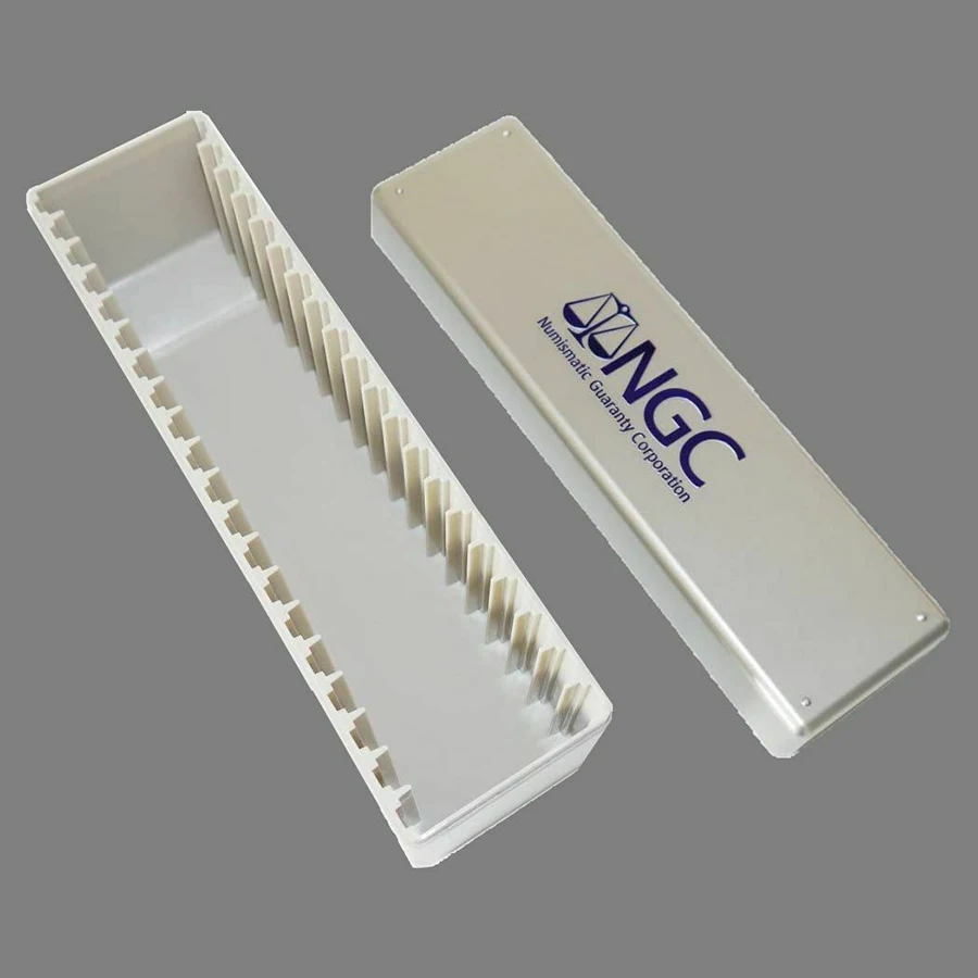 15PACK Storage Box Plastc Case For 20 Certfed PCGS NGC Slabs Con Holders Red | EBay - Foto 3