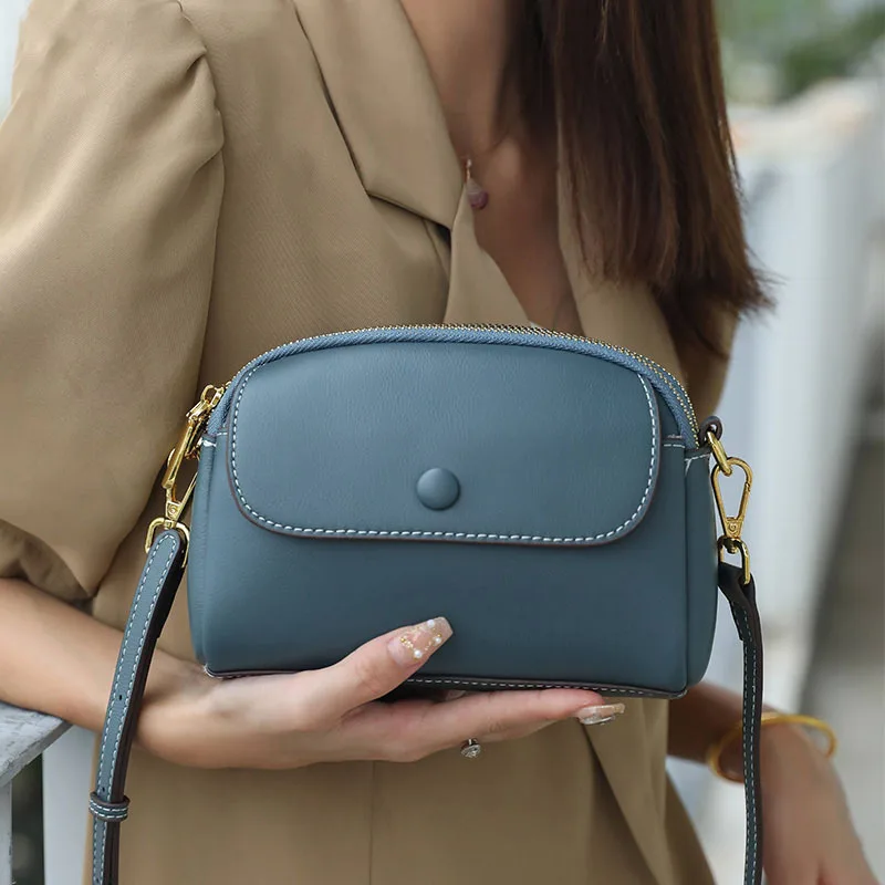 

Women's Crossbody 2022 New Fashion Versatile One Shoulder Mini Bag Commuter Genuine Leather Women's Bag