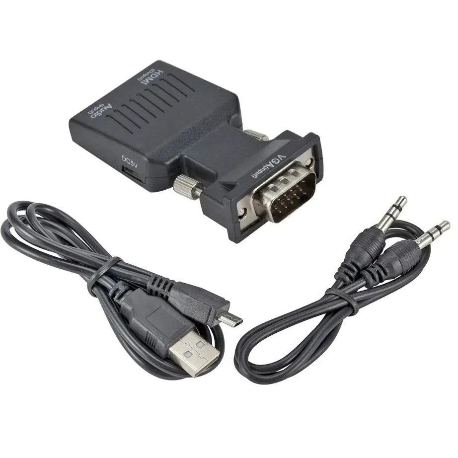 YIGETOHDE HD 1080P VGA to HDMI-compatible Converter Cable Adapter Audio Power Input For HDTV Monitor Projector PC Laptop TV-Box