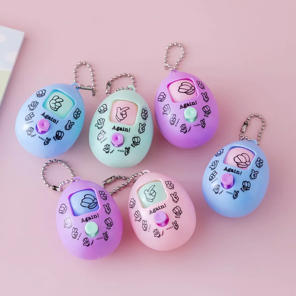 Finger-Guessing Game Rock Paper Egg Stone Scissors Play Toy Key Chain 1pcs finger fighting game