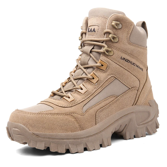 Bota de tornozelo de combate militar masculina, bota tática do exército,  sapatos de segurança do trabalho, botas de motocicleta, tamanho grande, 39- 46 - AliExpress