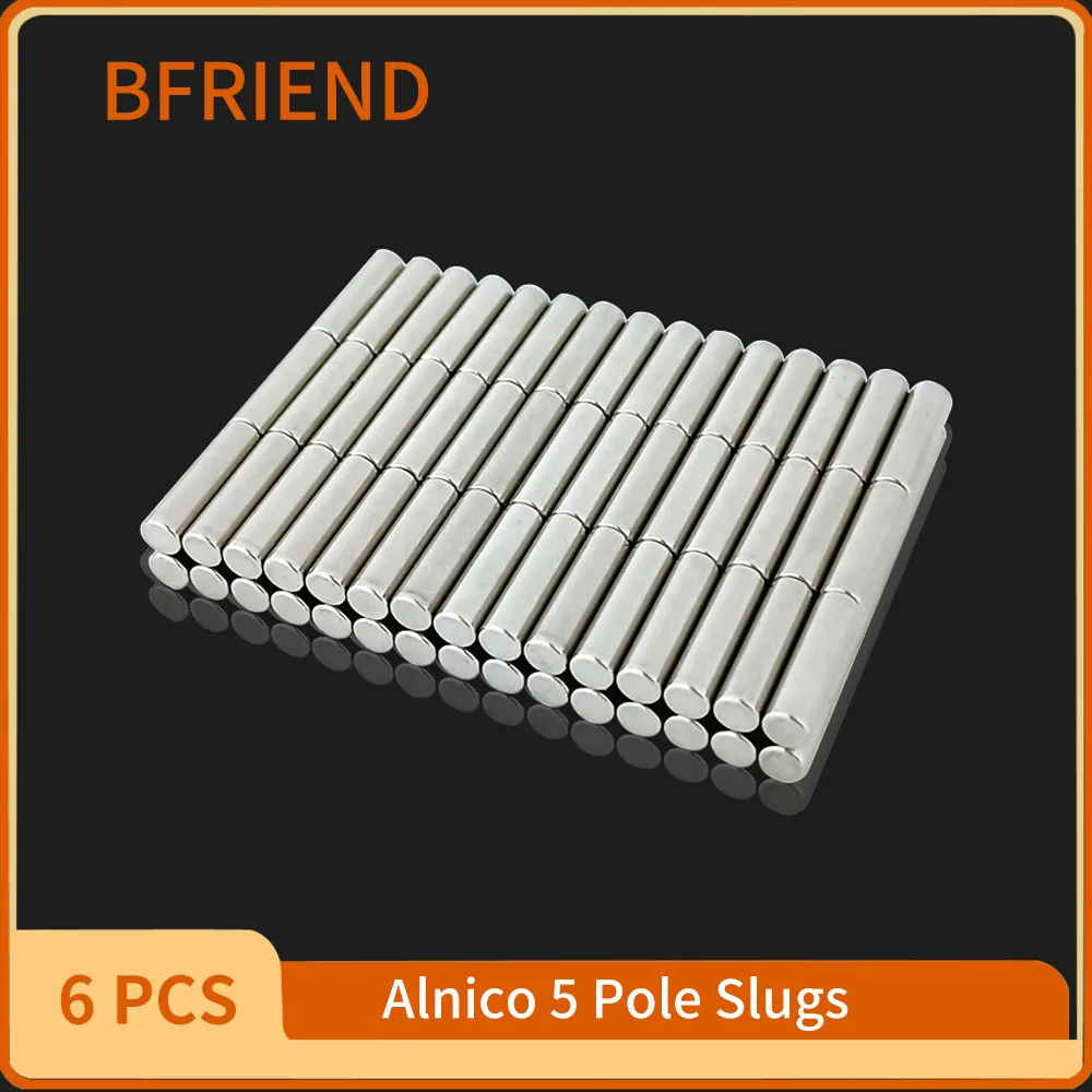 

6pcs Alnico 5 Guitar Humbucker Pickup Magnetized Guitar Pickup Polepiece Slug Pole Slug Pickup Magnet Slug Rods 15mm/18mm