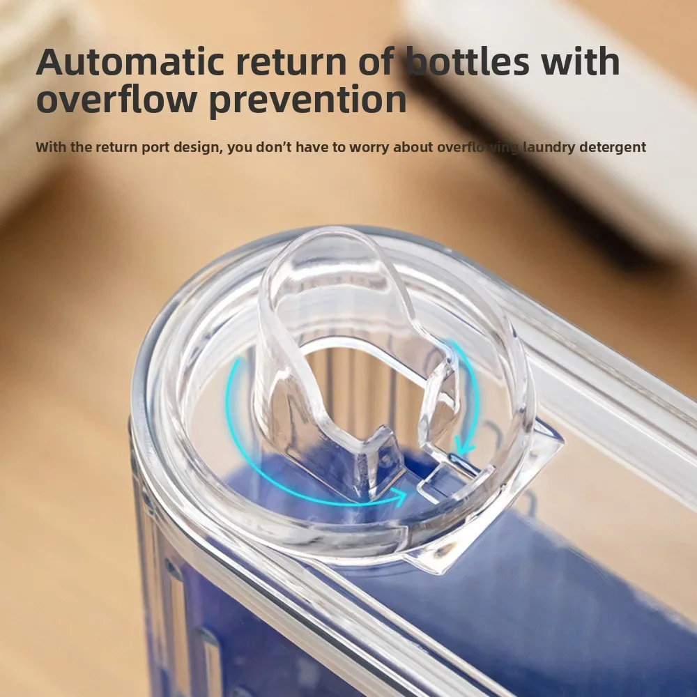 Transparent Fabric Detergent Dispenser Powder Liquid Washing Laundry Room Organization Washing Liquid Jar Container Rectangle