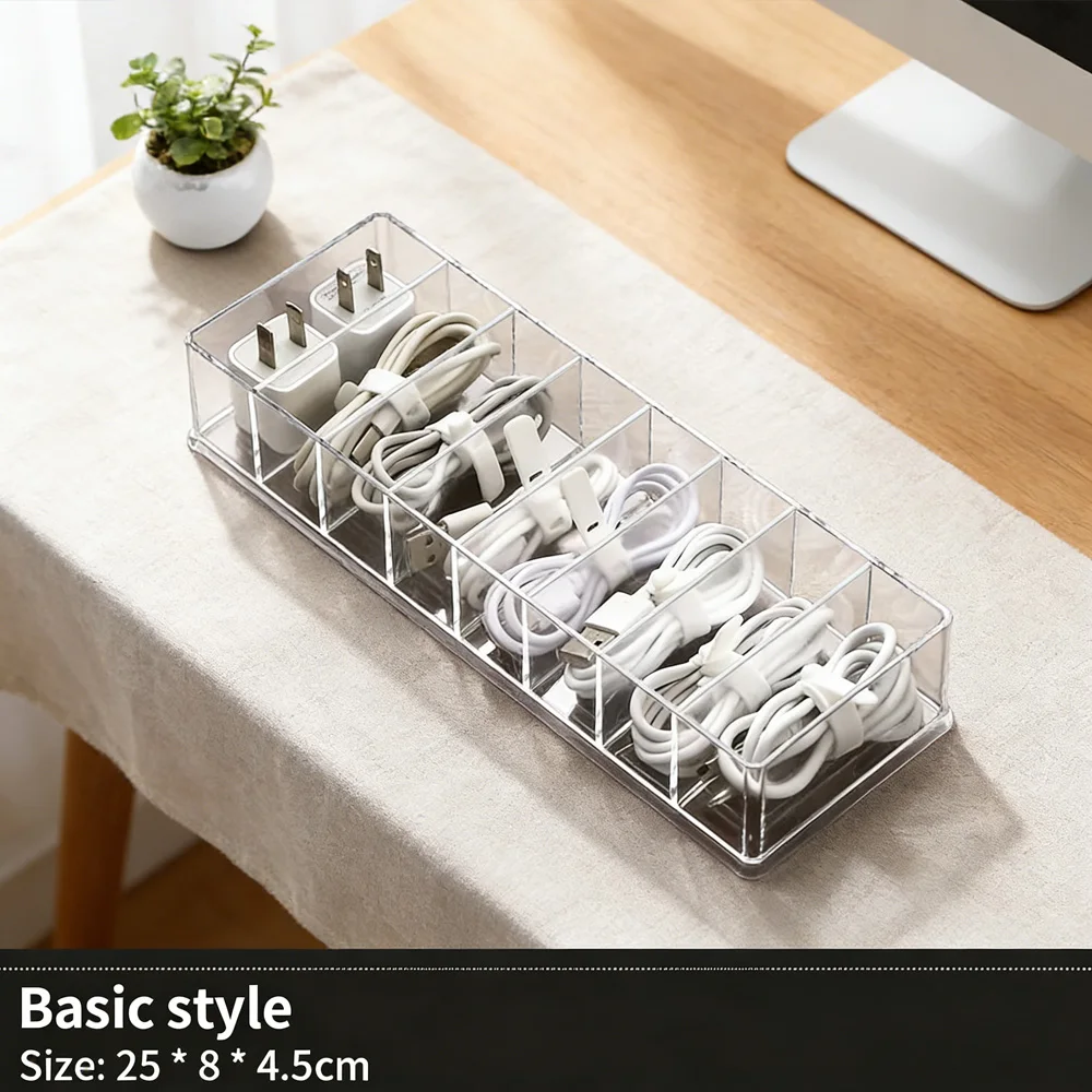 Desktop Cable Organizer and Dustproof Storage Box