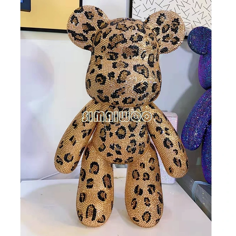 Handgemachte DIY Bär Statue Leopard Diamant Malerei Spielzeug kreative Mosaik Kreuz stich Geschenk Geburtstag Weihnachten Hochzeit dekorativ – Detail 1