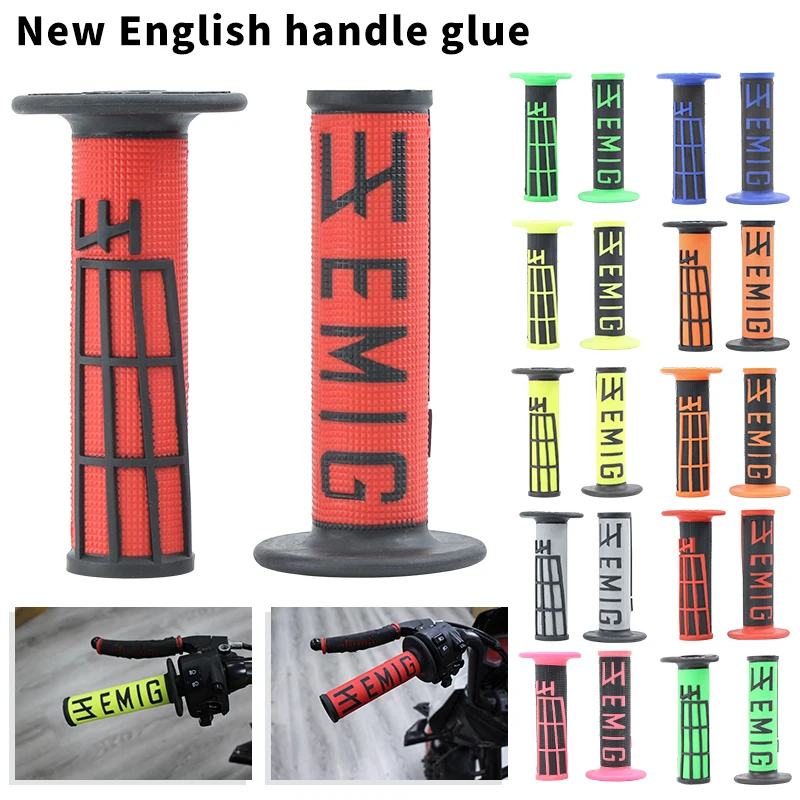 11 Colors Handle Grip Motorcycle High Quality EMIG Dirt Pit Bike Motocross 7/8" Handlebar Rubber Gel Hand Grips Brake Grips