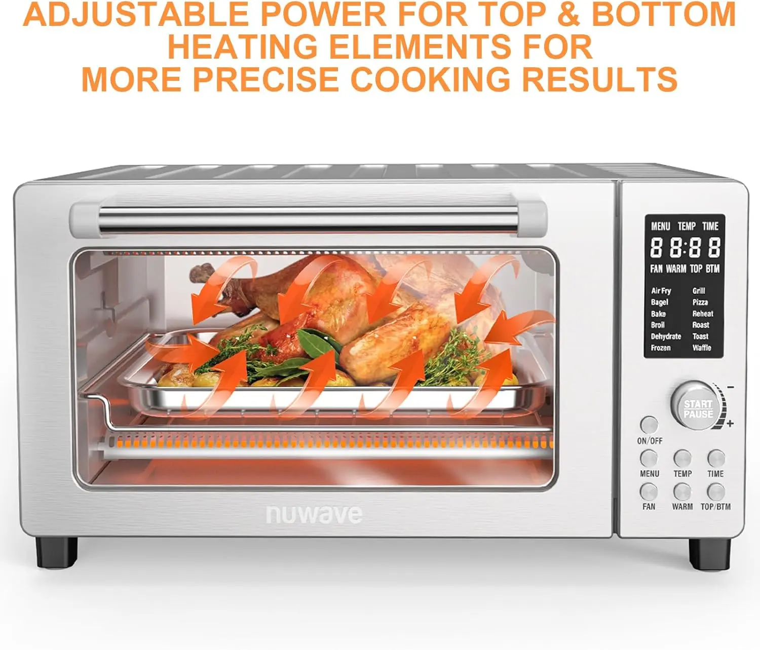12-in-1 Countertop Convection, 1800 Watts, 21-Qt Capacity, 50°-450°F Temp Controls 6