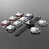 Protecteur d'écran pour boîtier Apple Watch 46mm 42mm 45mm 44mm 41mm 40mm 44mm, couvercle en verre trempé iWatch série 10 7 8 9 SE 6 5 4 3