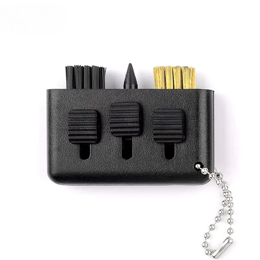 Golf Club Brush Golf Club Groove Cleaner Tool Sharpener 3 in 1 Portable Retractable Groove Sharpener Small Golf Accessories