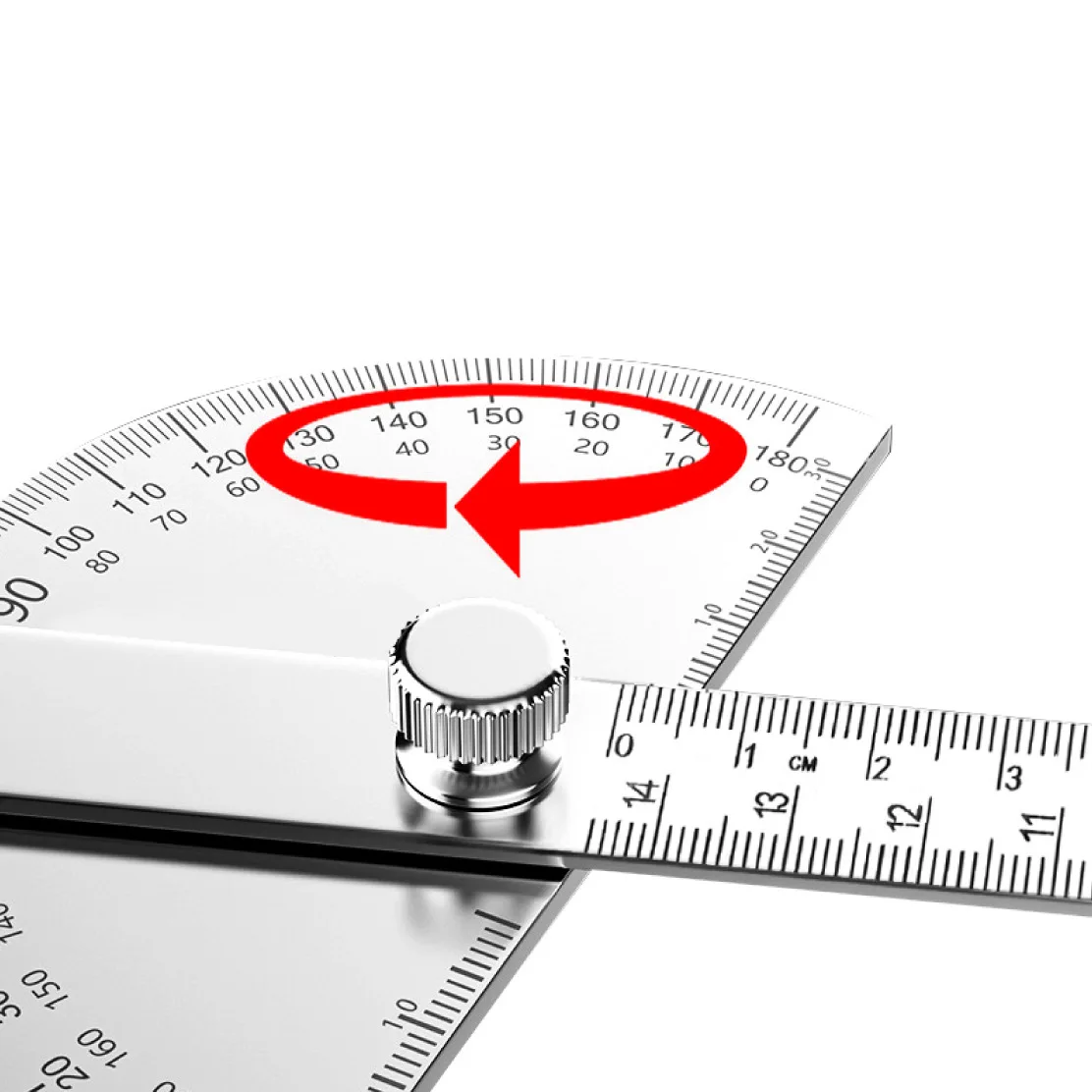 Dodosee Stainless Steel Goniometer Metal Protractor Ruler Multi Angle Measuring Ruler Carpentry Tool Angle Meter Finder