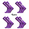 4Pairs/Lot 2024 New ANTI SLIP Tapedesign Football Socks Mid Calf Non-Slip Soccer Sport Cycling Sports Mens Sock EU38-45 5