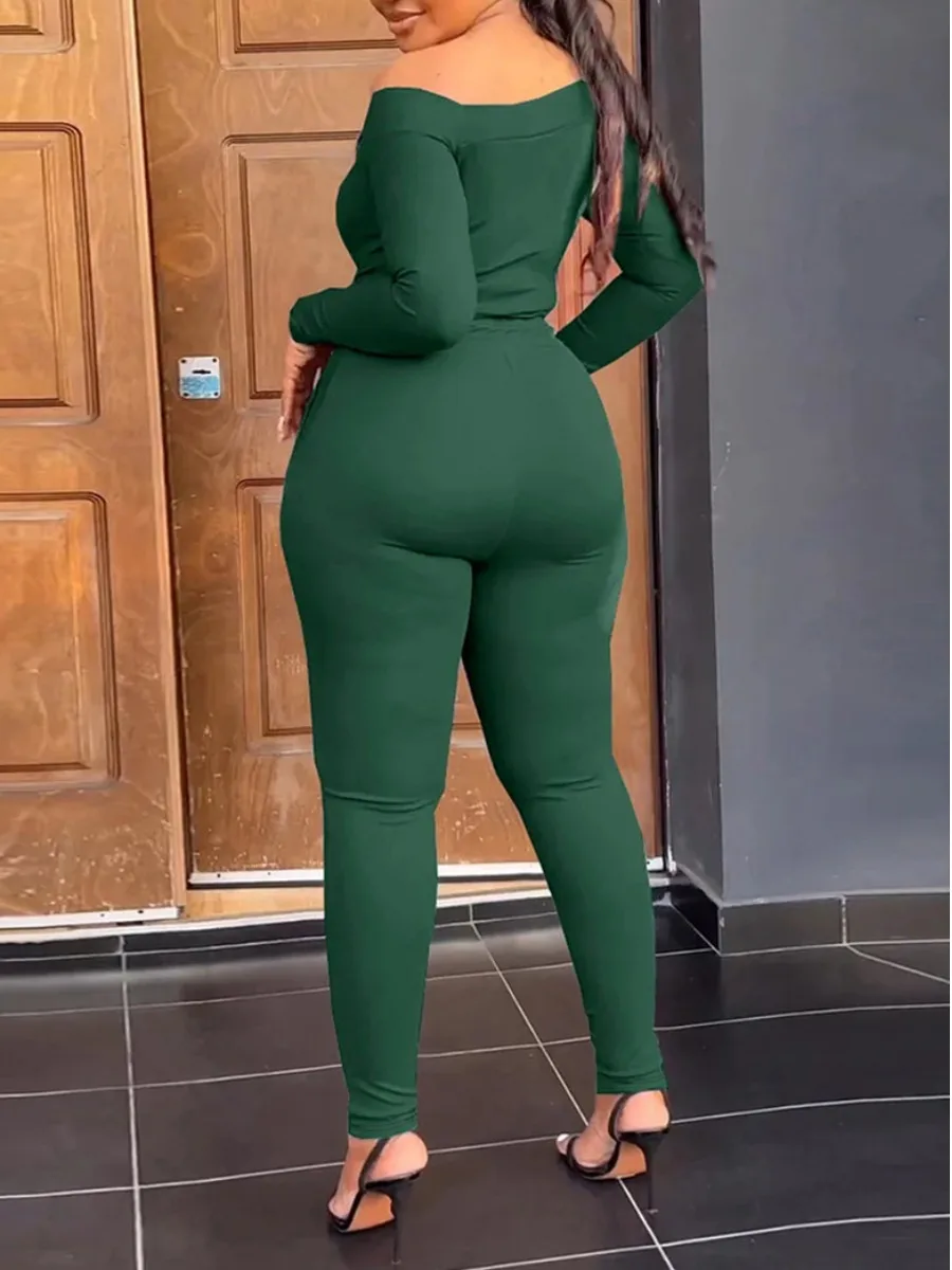 LW Plus Size Two pieces sets Off The Shoulder top + Drawstring Pants Set Spring NEW women's matching sets casual tracksuit set