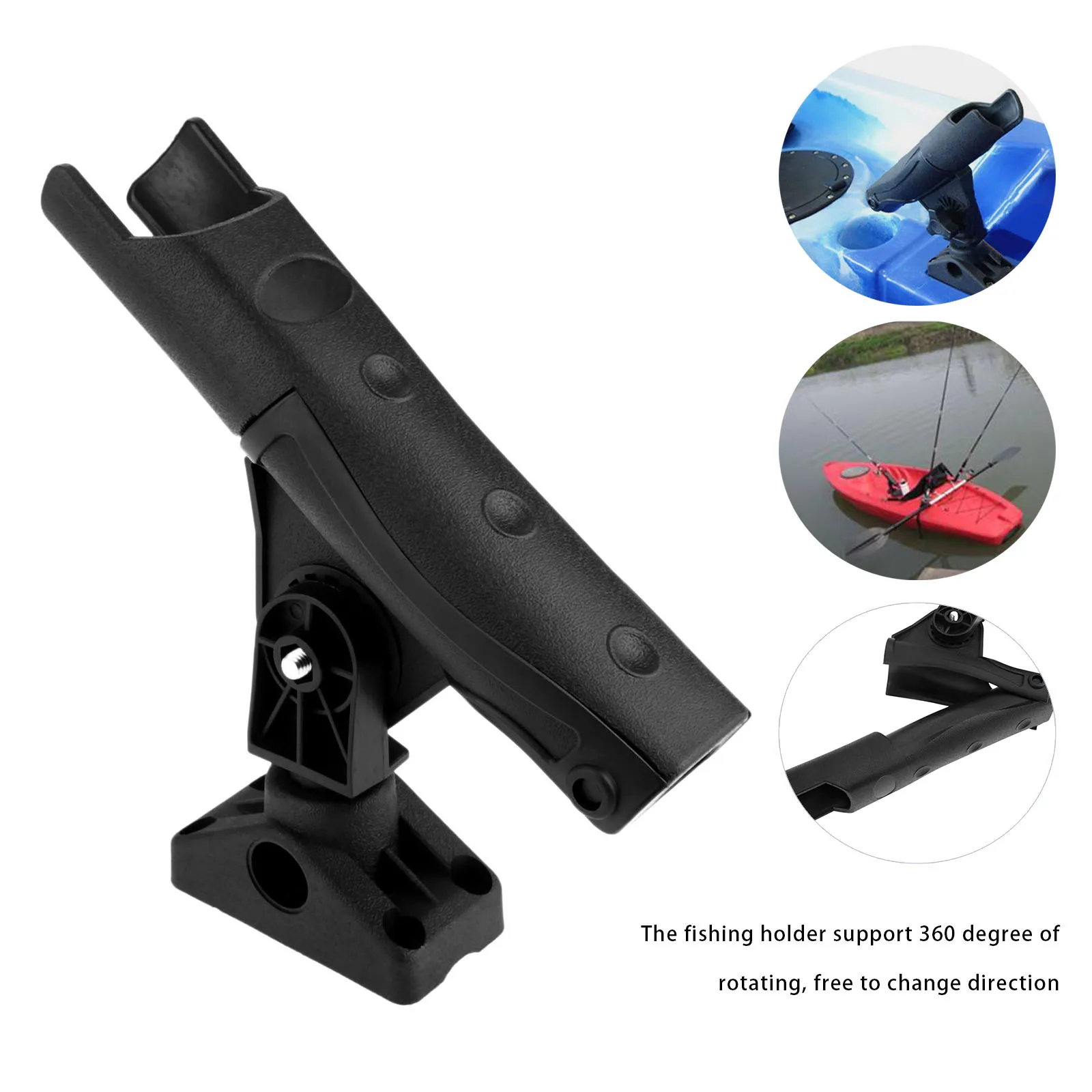 1 Pc ABS 360 Degree Rotation Direction Fishing Rod Stand Pole Stand Bracket Adjustable Rod Rack Rowing Boats & Kayak Accessories fishing rod holders adjustable removable 360 degree kayak boat support pole stand bracket