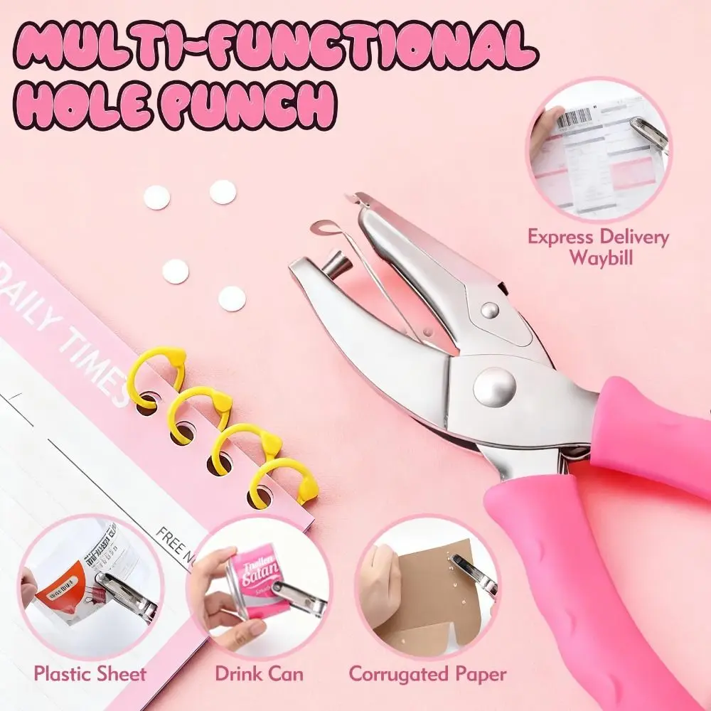 6mm 단일 구멍 펀치 원형 구멍 논슬립 핸들 작은 구멍 종이 펀치 DIY 수공구 종이 펀치