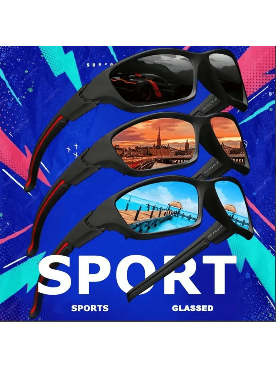 Men's Outdoor Sports Sunglasses - UV400 Luxury Design for Fashion and Eye Protection