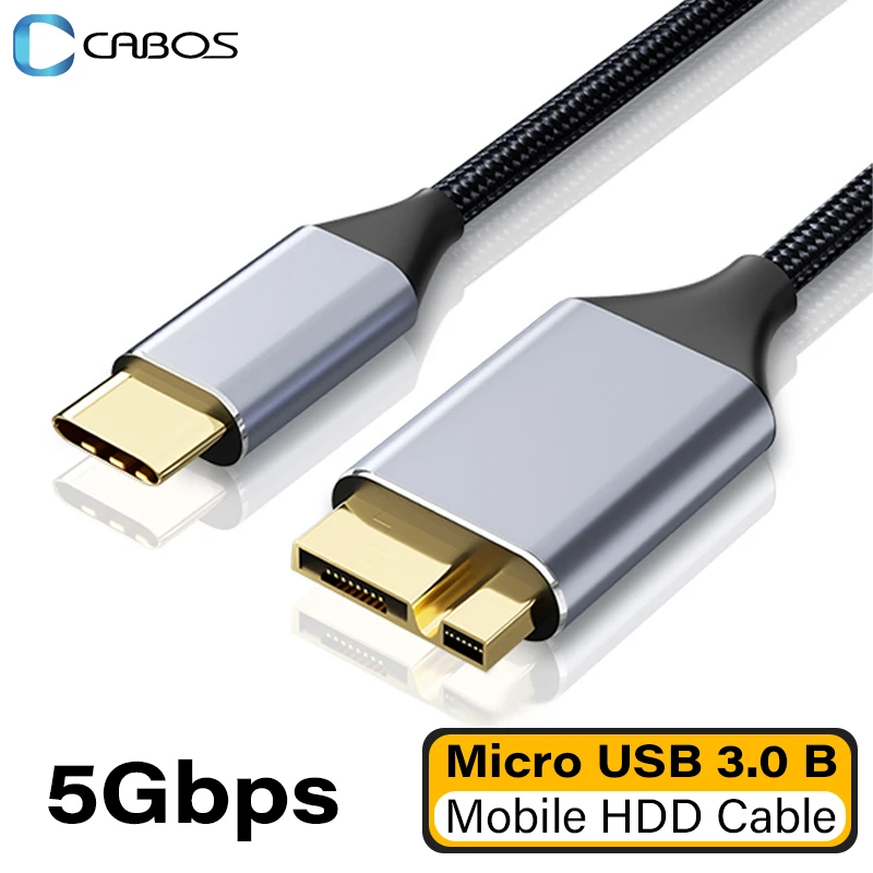 Tianle USB C Hard Drive Cable, 2M/6.5ft 5Gbps Micro B To Type C Lead Portable External Hard Drive Compatible With WD, Seagate Expansion, Toshiba, M3 1TB, Galaxy S5/Note 3 - View #2