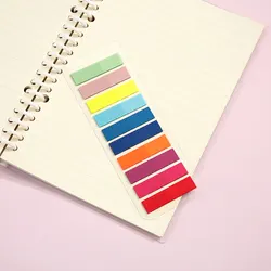 Vibrant Transparent Colorful Index Sticker Memo Pad - 200 Sheets Self - Adhesive Sticky Notes (Style - B)