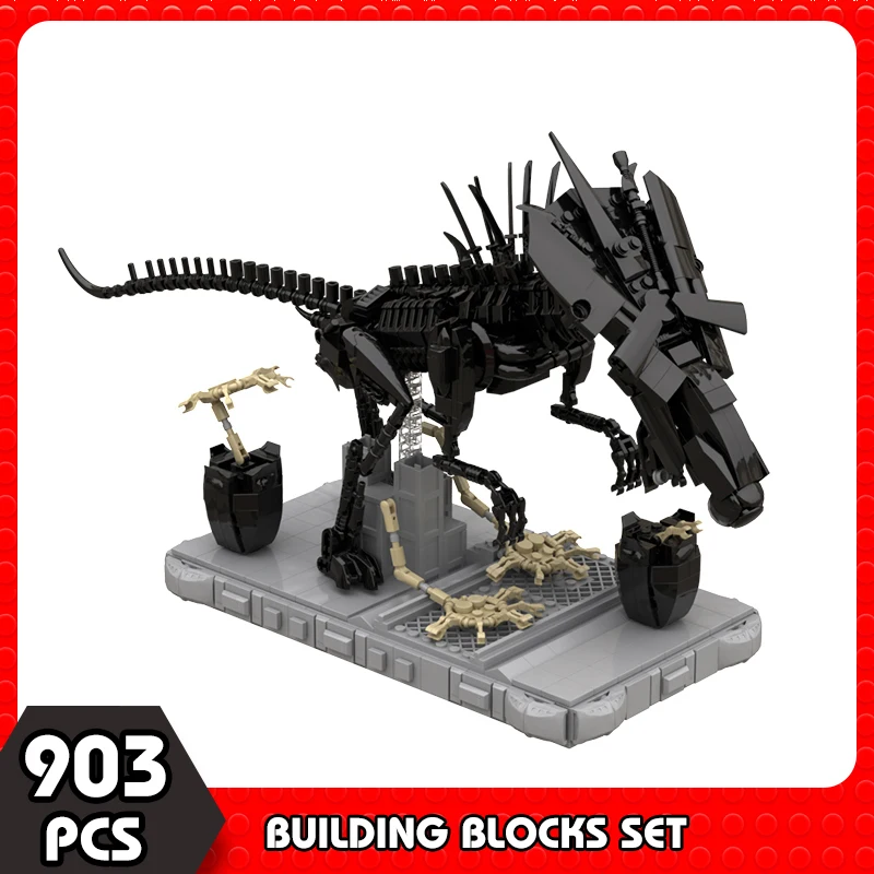 Moc Aliened Queen Monster Model Building Blocks Set Star Movies Action Figures Beast Bricks Assemblare Giocattoli Regalo Di Natale