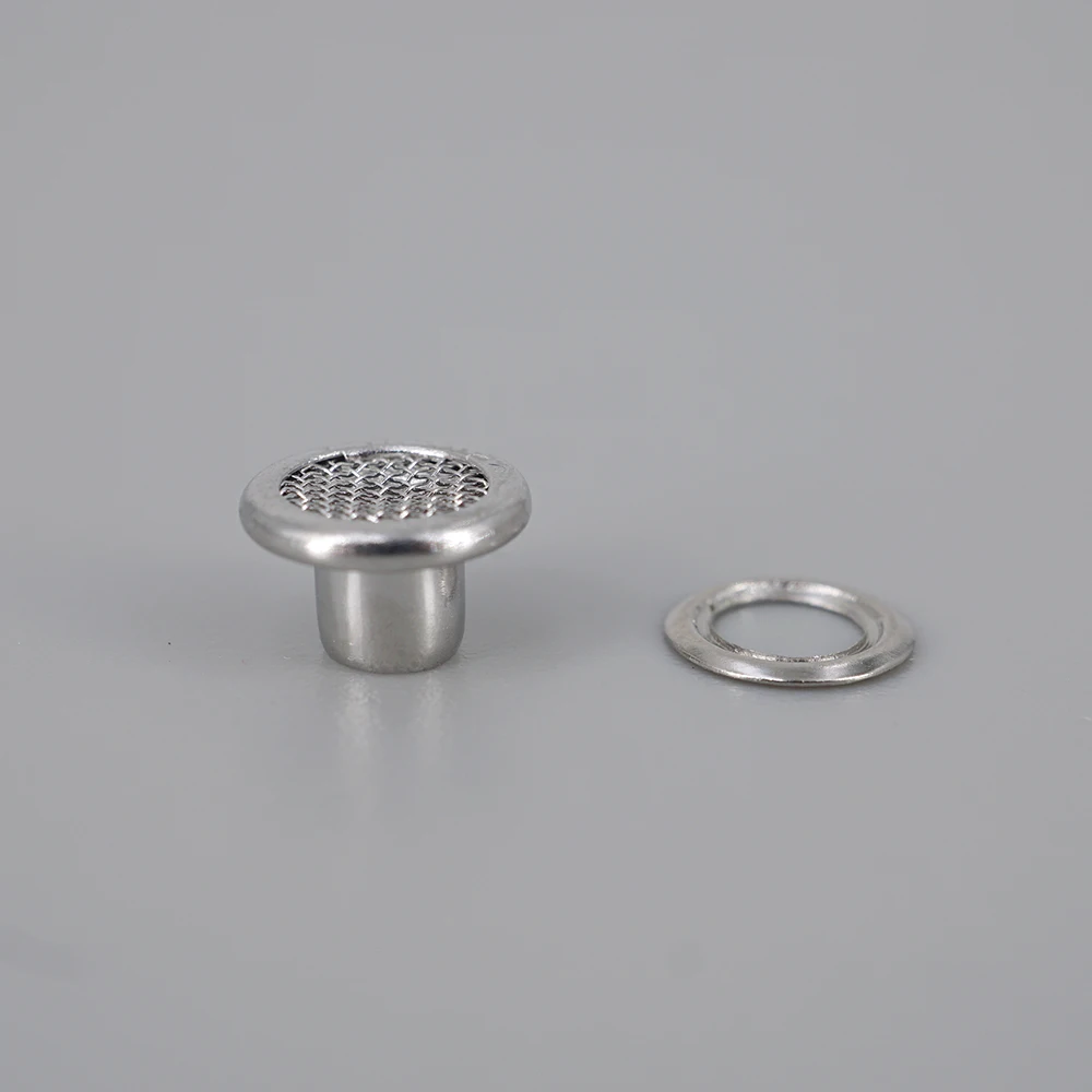 Silver Mesh Eyelet Round Grommet Brass Material (8mm * 4mm * 5mm-Outer diameter Inner diameter Height)