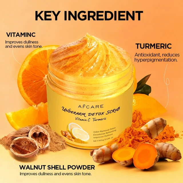 Underarm Detox Scrub Turmeric Vitamin C Dark Spot Armpit Remover - Image 3