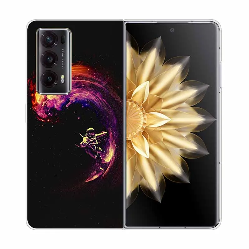 Enhanced Clear Print Hard Case with Wolf and Lion Design
