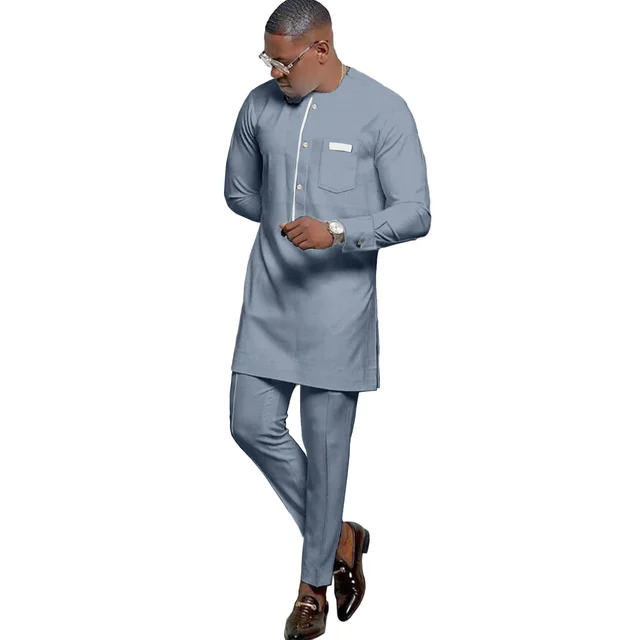 Mustapha Long Sleeve Dashiki Outfit - Image 6