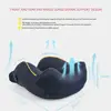 New U-shaped Travel Neck Pillow Elastic Fabric Foldable Inflatable Pillow Press Type Neck Support Cushion Airplane Pillow 5