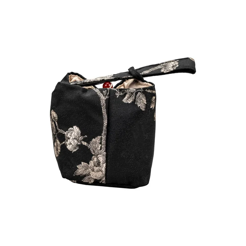 Chinese Style Tea Set Storage Bag High Aesthetic Tea Accessories Organizer for Cups, Teapot, Gaiwan, Portable Tea Set Carry Bag